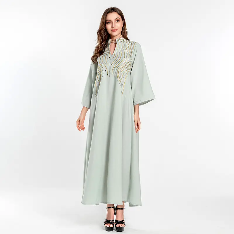 Best Design Factory Price Turkish Muslim Woman Website Embroidery Wholesale Dubai Abaya