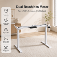 Bureau électrique ergonomique de haute qualité pour la maison et le bureau, avec cadre en acier, plateau en mélaminé, moderne et convertible (assis-debout)