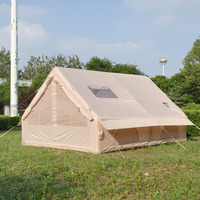 Tentes Safari Portables en PVC, Tente de Camping Extérieure en Gros, Oxford 300D Imperméable, Multi-Pièces, Maison Gonflable 12AB avec Portes