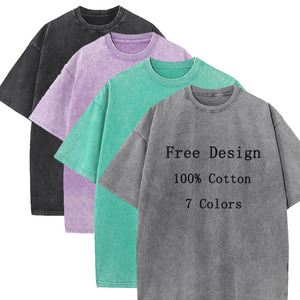 <span class=keywords><strong>T</strong></span>-shirt personalizzata 230gsm in cotone 100% pesante da uomo e da donna <span class=keywords><strong>t</strong></span>-shirt Vintage con spalle cadenti S-<span class=keywords><strong>X</strong></span> - Product Image 1