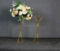 Support de fleurs en métal doré pour décoration florale de table d'hôtel pour événements de mariage