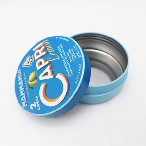 Metal snack with child proof cover tin box Candle Tin Can Round Aluminium Metal Packaging custom box