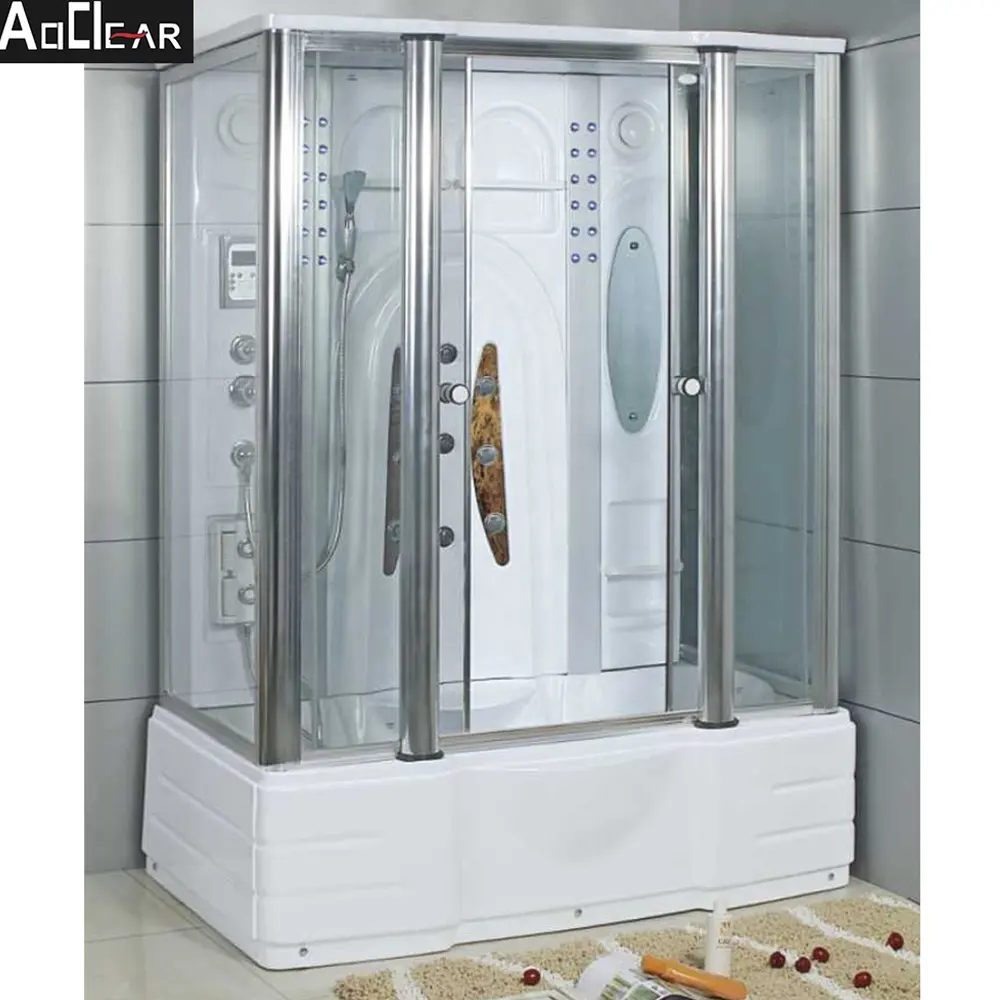 Porta scorrevole in vetro doccia bagno idromassaggio cabina doccia a vapore con vasca