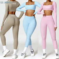 Haut de sport brossé ajusté pour femme – Tenue de fitness, athleisure, gym et yoga