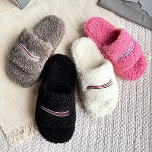 Producto de Moda 2026, Zapatos de Diseñador, Pantuflas de Felpa, Estilo Casual, Pantuflas de Alta Gama con Forro de Piel, Zapatos de Mujer a la Moda - Product Image 5