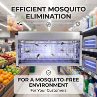 Tueur d'insectes, moustiques et mouches, 2*8L avec tube LED UV à revêtement en poudre, lutte antiparasitaire pour usine, entrepôt, cuisine, restaurant