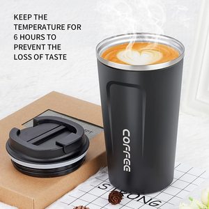 Customizable Eco-Friendly Stainless Steel <b>Coffee</b> Mugs Portable Reusable Travel Mug Straw Classic Style Sublimation Technology - Product Image 4