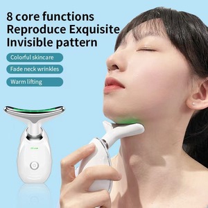 Neck <b>Massager</b> Microcurrent Facial Wrinkle Remover USB Rechargeable White Pink Black Red 89x120x47mm - Product Image 3