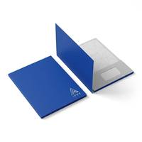 Carpeta de Archivo de Papel Personalizada A4, Carpeta de Presentación Empresarial de 2 Bolsillos, Carpeta de Documentos OEM, Carpeta de Impresión para Oficina