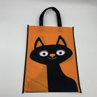 Sac fourre-tout pliable en non-tissé écologique pour Halloween, avec motifs de dessins animés phosphorescents (citrouille, fantôme, crâne, zombie)