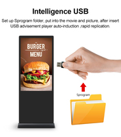 Affichage numérique interactif Android de 32, 43 et 55 pouces, kiosque sur pied, totem OEM, écran LCD 4K, affichage d'affiches, anti-reflets, ascenseur