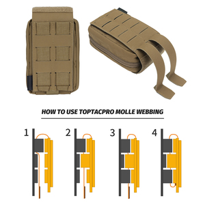 TOPTACPRO 500D Cordura Medical EMT Molle Trauma Supervivencia Bolsa <span class=keywords><strong>DE</strong></span> EMERGENCIA Combate Individual Táctico Botiquín <span class=keywords><strong>de</strong></span> primeros auxilios Ifak Pouch - Product Image 5