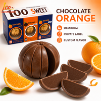 100 SWEET Boules de chocolat à l'orange entièrement personnalisables, originales (lait) et noires, lot de 3, mignonnes et élégantes