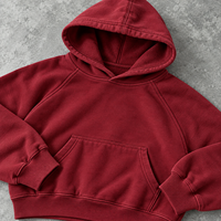 Ensemble de survêtement en molleton de coton épais 450 GSM, coupe oversize, avec sweat à capuche court et pantalon de survêtement, personnalisable avec logo, pour hommes