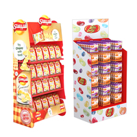 Présentoir en carton ondulé personnalisé pour snacks, noix, pain, bonbons, chocolat, chips