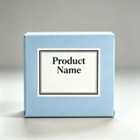 Ensemble de boîtes à savon en carton rigide bleu écologique personnalisable avec gaufrage et laminage mat pour emballage cadeau
