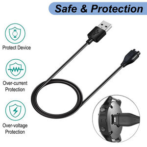 Cable de Carga Magnético USB de Repuesto para Reloj Inteligente, 1M de Longitud, 3.3 Pies, Color Negro, para <span class=keywords><strong>Garmin</strong></span> <span class=keywords><strong>Approach</strong></span> S10 S40 S42 S50 <span class=keywords><strong>S60</strong></span> S70 - Product Image 2