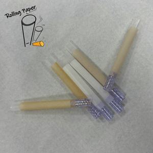 Vente directe d'usine, tubes à cigarettes en papier non blanchi, personnalisés, avec embout en verre à vis violet, rouleaux de papier à cigarettes en papier de riz blanchi - Product Image 4