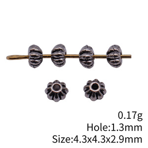 Une variété d'accessoires de bricolage en forme de perles d'ail avec un dessus en forme de pot et un fond rond, en argent antique, se vend très bien. - Product Image 5
