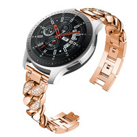 Correa de Reloj Inteligente de Metal Personalizada de Lujo, Cadena de Metal con Diamantes, Brazalete para Reloj Samsung y Apple