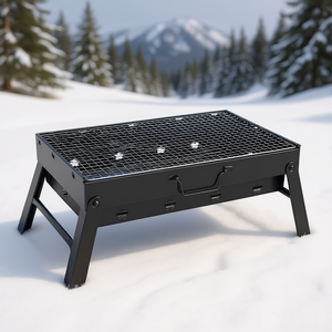 Parrilla portátil de carbón Db, plegable, de acero inoxidable, para barbacoa al aire libre, para cocinar en campamentos. - Product Image 2