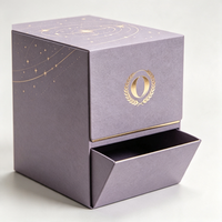 Boîte cadeau personnalisée avec logo imprimé et estampage doré, tiroir avec bande de sécurité pour produits de santé, produits haut de gamme
