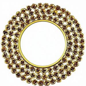 Miroir mural en métal finition or, décoratif pour chambre à coucher, couloir, tailles personnalisées disponibles, prix de gros, élégant, moderne, art déco - Product Image 1