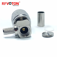 Fabricant TNC mâle prise 90 degrés connecteur à sertir à souder pour RG58 LMR195 RG223 RG142 RG400 câble RF coaxial connecteur coaxial