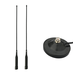 Antenne bi-bande VHF/UHF 144/430 MHz avec base magnétique de 90 mm, antenne fouet omnidirectionnelle en fibre de verre pour radio mobile - Product Image 6