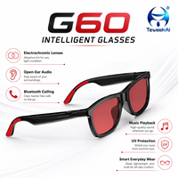 Lunettes de soleil audio sans fil G60 avec verres électrochromiques, chargement magnétique, 4 heures d'autonomie musicale pour les voyages, le cyclisme et les sports