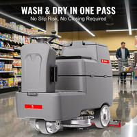 Autolaveuse autoportée ARES600 à double brosse, usage intensif, pour entrepôt, 24V 100Ah, réservoir 70L 80L