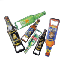 Wholesale Custom Zinc Alloy Modern Beer Bottle Opener with Magnetic Beer Shape for Promotional Gifts