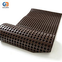 Grille de drainage alvéolée en HDPE moderne et imperméable pour la végétalisation des pentes, marron, longueur personnalisable pour jardins, écoles et murs de soutènement