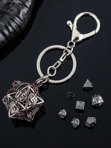 Collier pendentif feuille de dés DND avec mini dés RPG, bijoux fantaisie pour Dungeons & Dragons, <span class=keywords><strong>Magic</strong></span> the Gathering - Product Image 4