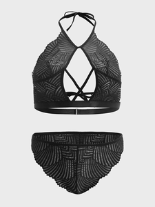 2-teiliges heißes transparentes exotisches sexy Dessous-Top und Höschen-Spitzen-Damen unterwäsche set in Übergrößen - Product Image 6