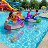 Équipement de jeux aquatiques - Bateau tamponneur gonflable électrique sur le thème du canard, du dragon, du cygne et du poulet pour 2 personnes