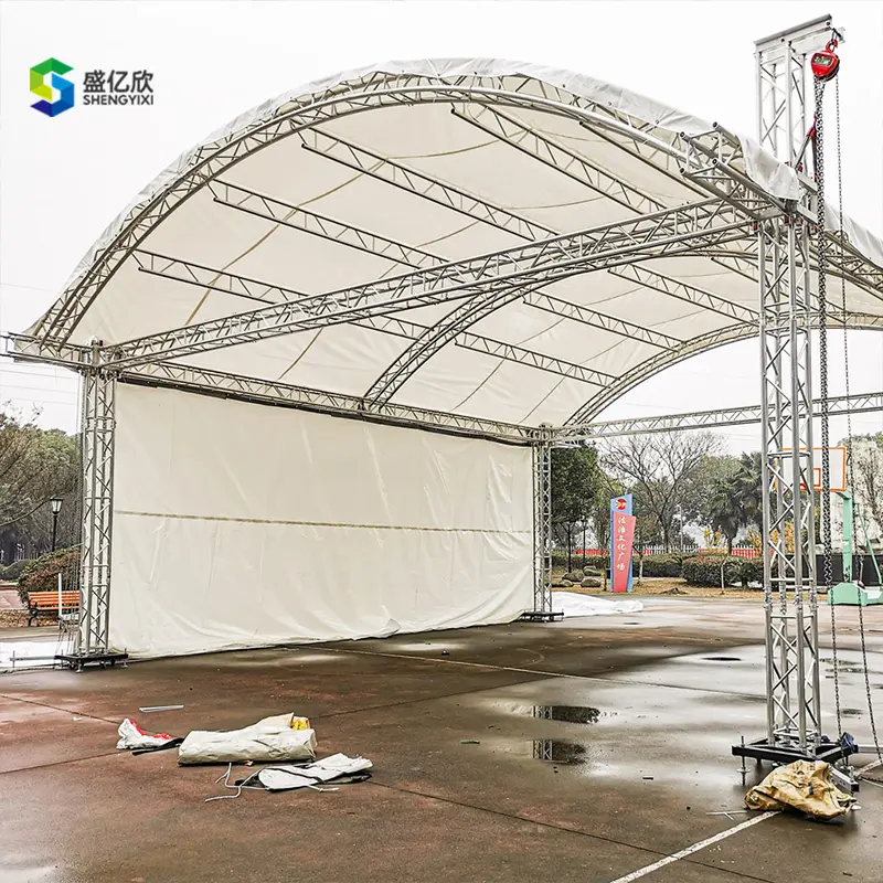 Sistema di supporto a terra traliccio per concerti palco Box traliccio in alluminio sistemi di tetto a traliccio per la vendita
