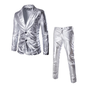 Completi Casual placcato in <span class=keywords><strong>oro</strong></span> M-3XL, completi da uomo aderenti aderenti europei e americani - Product Image 2