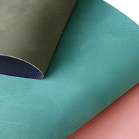 Cuir PU de 0,7 mm d'épaisseur, motif lisse, support tissé, résistant à l'abrasion, tissu décoratif