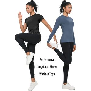 Camisetas de Compresión para Mujer, Manga Larga y Corta, Secado Rápido, Ropa Deportiva, Tops para Entrenamiento, Yoga, Gimnasio, Running - Product Image 3