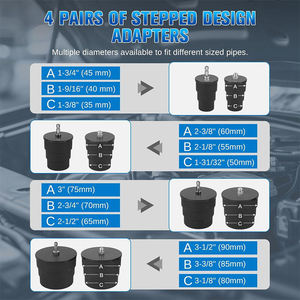 Kit de <span class=keywords><strong>test</strong></span> de fuites pour système turbo 10 pièces, outils pour véhicules, pour tester les fuites de suralimentation du turbocompresseur, tailles 1-3/8''-3-1/2'' - Product Image 4