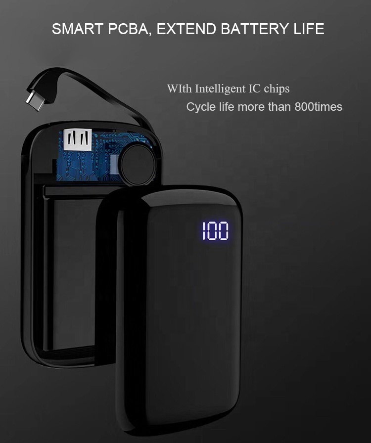10000mAh Mini pocket powerbank for company gift - Product Image 4