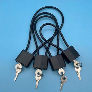 ブラックスチールケーブルロックキー付き異なるキー付き15インチ390mmガンロック - Product Image 5