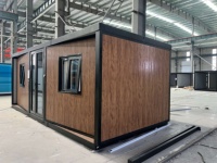 Maisons conteneurs à structure en acier à double aile, design respirant, tailles personnalisables (option 10 pieds), installation pratique