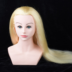 20 22 24 pouces 100% tête de <span class=keywords><strong>mannequin</strong></span> de formation de cheveux humains avec les épaules, formation tête <span class=keywords><strong>mannequin</strong></span> pour coiffeur - Product Image 3