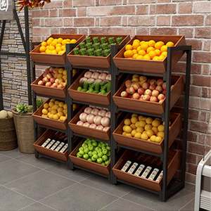 Giá để trưng bày rau củ quả siêu thị tùy chỉnh, hộp gỗ, giá để trưng bày đồ ăn vặt khô - Product Image 4