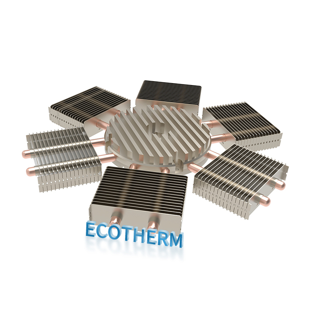 Ecotherm New Product Thermal Simulation Sunflower Round 1000W Power Amplifier Heatsinks with Heatpipes