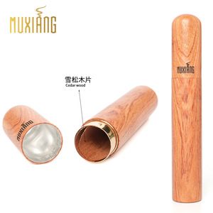 Muxiang Cedar Wood Cigar Tube Portable Humidifier Solid Wood Handmade Minimalist Design - Product Image 1