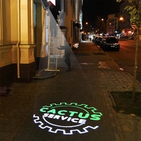 La publicité extérieure allume le projecteur noir et blanc de logo de Gobo pour le trottoir