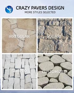 SH STONE Gros <span class=keywords><strong>Pierre</strong></span> Naturelle Jardin Fantaisie Gris Granit Maille <span class=keywords><strong>Plate</strong></span> Fou Pavés Carreaux pour Pavage de Sol - Product Image 5